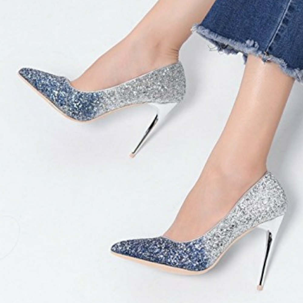 Beautiful Ombre Glitter Heels